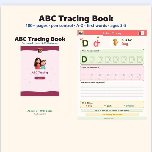 ABC Tracing Book, 101 pages