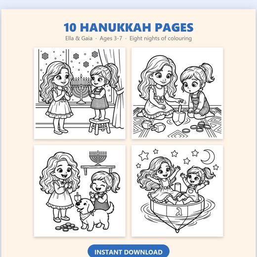 Hanukkah Coloring Pages